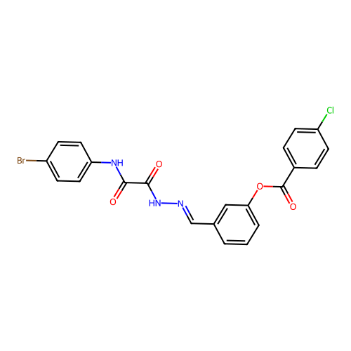 3-(2-((4-Bromoanilino)(oxo)acetyl)carbohydrazonoyl)phenyl 4-chlorobenzoate structure