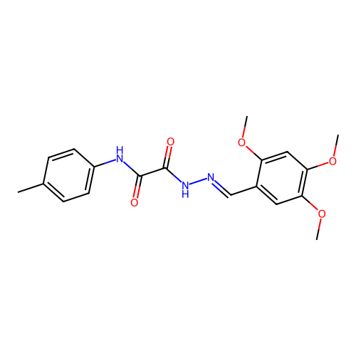 N-(4-Methylphenyl)-2-oxo-2-(2-(2,4,5-trimethoxybenzylidene)hydrazino)acetamide structure