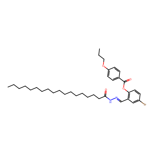 [4-Bromo-2-[(octadecanoylhydrazinylidene)methyl]phenyl] 4-propoxybenzoate structure
