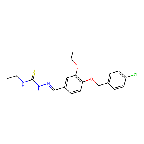 4-((4-Chlorobenzyl)oxy)-3-ethoxybenzaldehyde N-ethylthiosemicarbazone structure