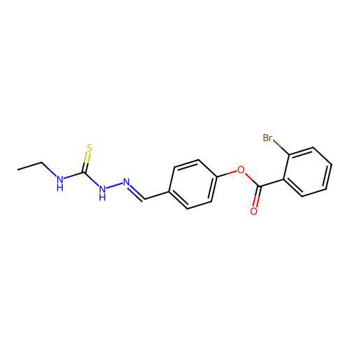 4-(2-((Ethylamino)carbothioyl)carbohydrazonoyl)phenyl 2-bromobenzoate structure