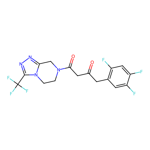 Sitagliptin keto amide structure