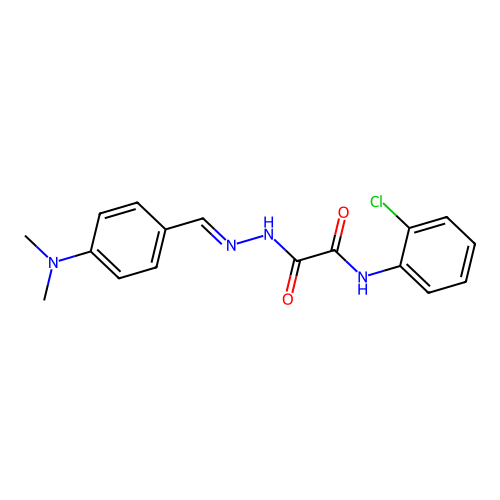 N-(2-Chlorophenyl)-2-(2-(4-(dimethylamino)benzylidene)hydrazino)-2-oxoacetamide structure