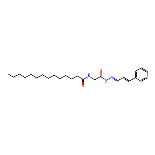 N-(2-Oxo-2-(2-(3-phenyl-2-propenylidene)hydrazino)ethyl)tetradecanamide structure