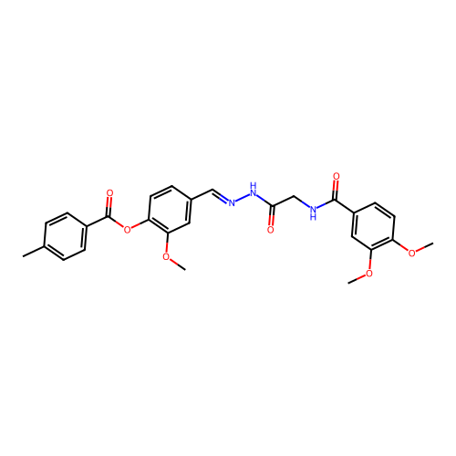 4-(2-(((3,4-Dimethoxybenzoyl)amino)AC)carbohydrazonoyl)-2-meo-PH 4-ME-benzoate structure