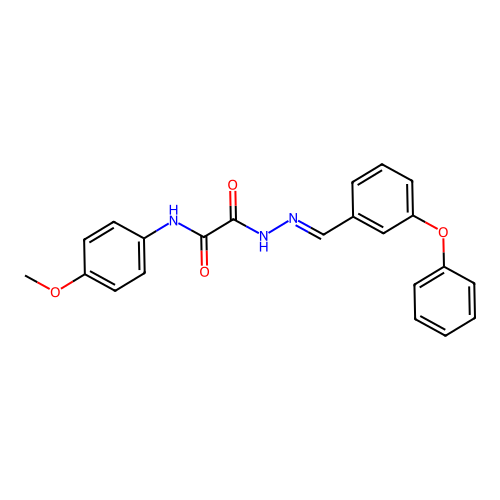 N-(4-Methoxyphenyl)-2-oxo-2-(2-(3-phenoxybenzylidene)hydrazino)acetamide structure