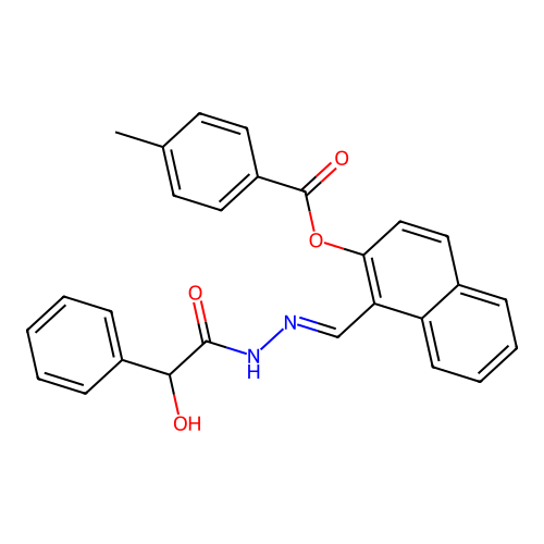 1-(2-(Hydroxy(phenyl)acetyl)carbohydrazonoyl)-2-naphthyl 4-methylbenzoate structure