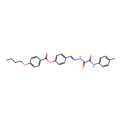 4-(2-(Oxo(4-toluidino)acetyl)carbohydrazonoyl)phenyl 4-butoxybenzoate structure