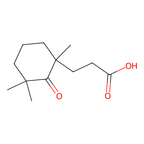 3-(1,3,3-Trimethyl-2-oxocyclohexyl)propionic acid structure