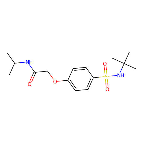 2-[4-(tert-butylsulfamoyl)phenoxy]-N-(propan-2-yl)acetamide structure