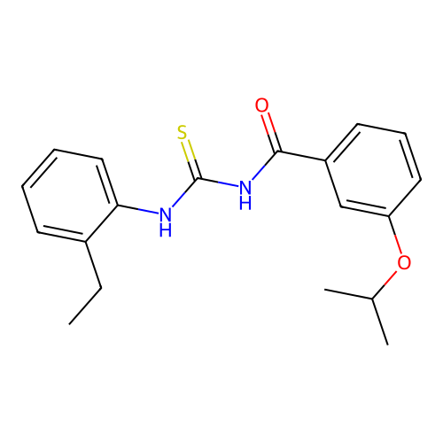 N-[(2-ethylphenyl)carbamothioyl]-3-(propan-2-yloxy)benzamide structure