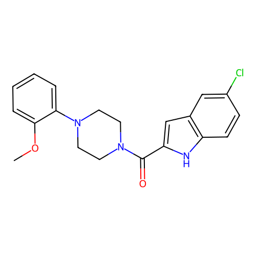 (5-chloro-1H-indol-2-yl)[4-(2-methoxyphenyl)piperazin-1-yl]methanone structure