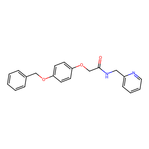 2-[4-(benzyloxy)phenoxy]-N-(pyridin-2-ylmethyl)acetamide structure