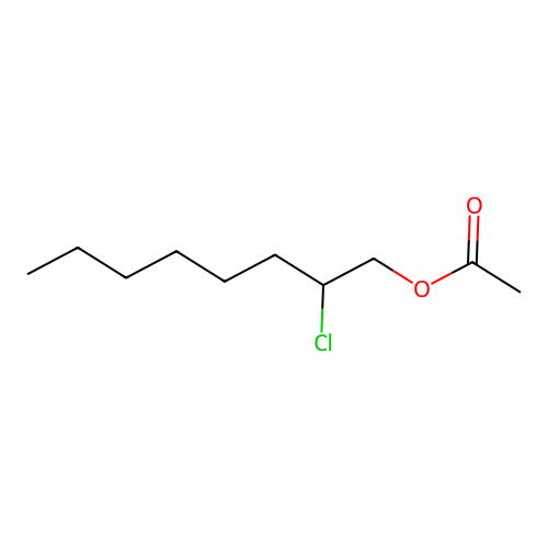 1-Octanol, 2-chloro, acetate structure
