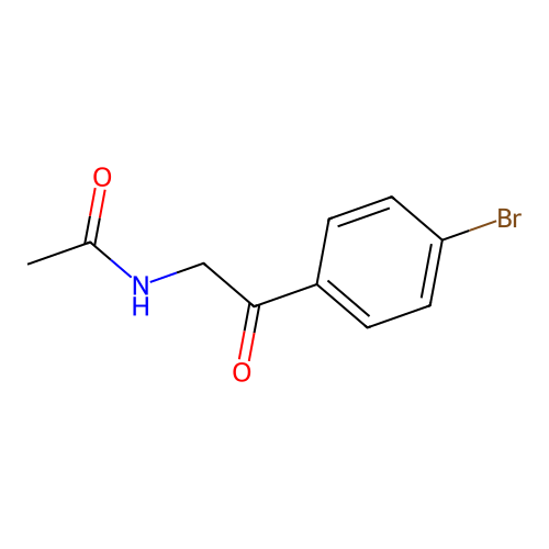 N-[2-(4-bromophenyl)-2-oxoethyl]acetamide structure