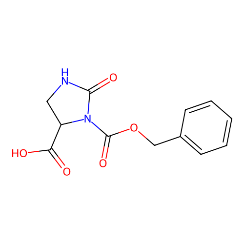 2-Oxo-3-phenylmethoxycarbonylimidazolidine-4-carboxylic acid structure