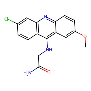 Acetamide, 2-((6-chloro-2-methoxy-9-acridinyl)amino)- structure