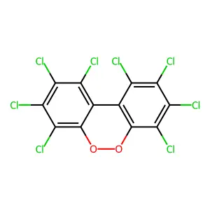 1,2,3,4,7,8,9,10-Octachlorodibenzo(c,e)(1,2)dioxin structure