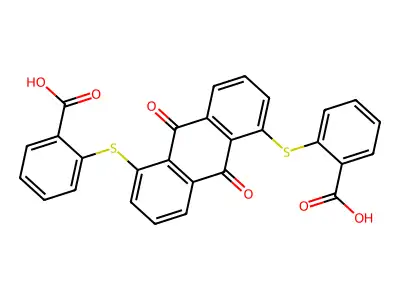 1,5-Bis(o-carboxyphenylthio)anthraquinone structure