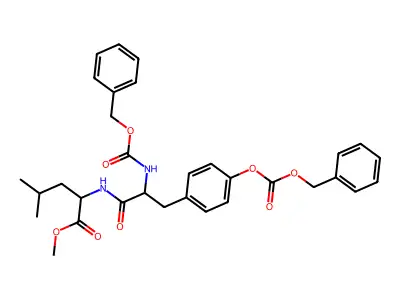 N,O-Bis(carbobenzyloxy)tyrosylleucine methyl ester structure
