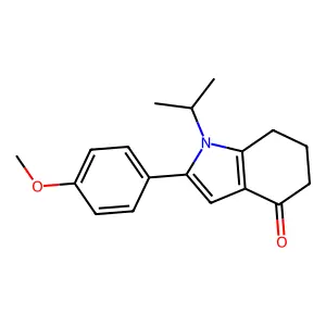 4H-Indol-4-one, 1,5,6,7-tetrahydro-1-isopropyl-2-(p-methoxyphenyl)- structure