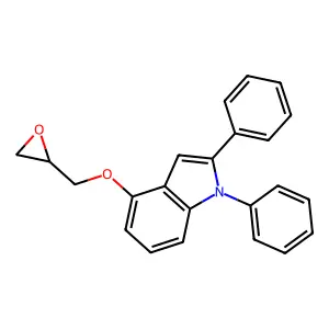 1H-Indole, 1,2-diphenyl-4-(oxiranylmethoxy)- structure