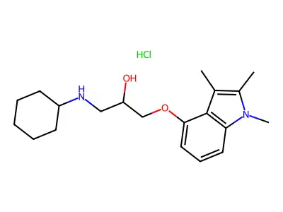 2-propanol,1-3-( -,monohydrochloride structure