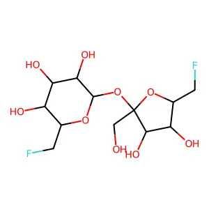 6-Deoxy-6-fluorohex-2-ulofuranosyl 6-deoxy-6-fluorohexopyranoside structure