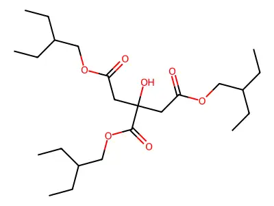 Tris(2-ethylbutyl) 2-hydroxypropane-1,2,3-tricarboxylate structure