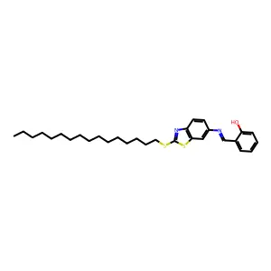 (6E)-6-[[(2-hexadecylsulfanyl-1,3-benzothiazol-6-yl)amino]me structure