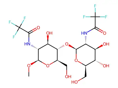 1-O-Methyl-di-N-trifluoroacetyl-beta-chitobioside structure