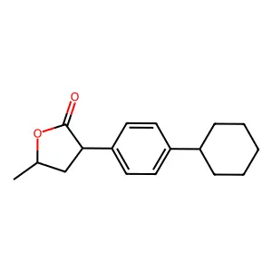 3-(4-Cyclohexylphenyl)-5-methyloxolan-2-one structure