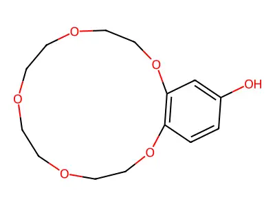 2,3,5,6,8,9,11,12-Octahydrobenzo[b][1,4,7,10,13]pentaoxacyclopentadecin-15-ol structure