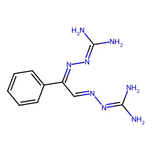 Hydrazinecarboximidamide, 2,2'-(1-phenyl-1,2-ethanediylidene)bis- structure