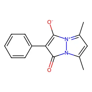 5,7-dimethyl-3-oxo-2-phenyl-3H-pyrazolo[1,2-a]pyrazol-4-ium-1-olate structure