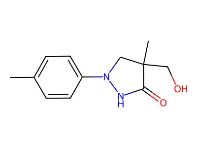 4-(Hydroxymethyl)-4-methyl-1-(4-methylphenyl)pyrazolidin-3-one structure