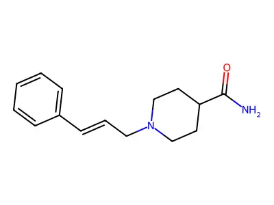 1-(3-Phenyl-2-propenyl)-4-piperidinecarboxamide structure