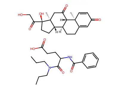 Prednisone/proglumide structure