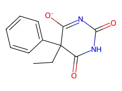 5-Ethyl-2,6-dioxo-5-phenylpyrimidin-4-olate structure