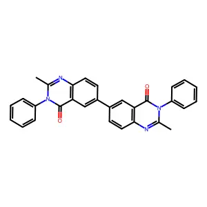 2-Methyl-6-(2-methyl-4-oxo-3-phenylquinazolin-6-yl)-3-phenylquinazolin-4-one structure