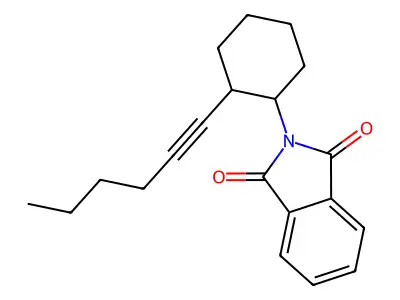 2-(2-Hex-1-ynylcyclohexyl)isoindole-1,3-dione structure