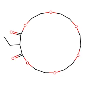 18-Ethyl-1,4,7,10,13,16-hexaoxacyclononadecane-17,19-dione structure