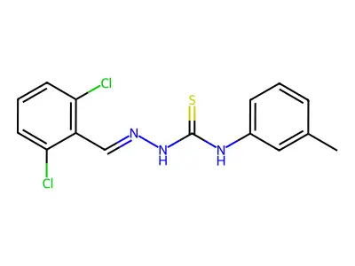 1-[(2,6-Dichlorophenyl)methylideneamino]-3-(3-methylphenyl)thiourea structure