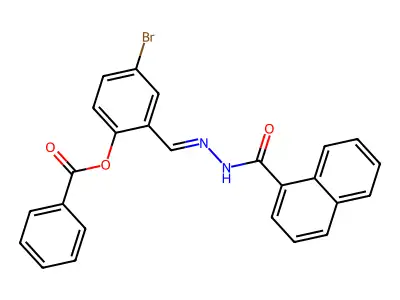 [4-Bromo-2-[(naphthalene-1-carbonylhydrazinylidene)methyl]phenyl] benzoate structure