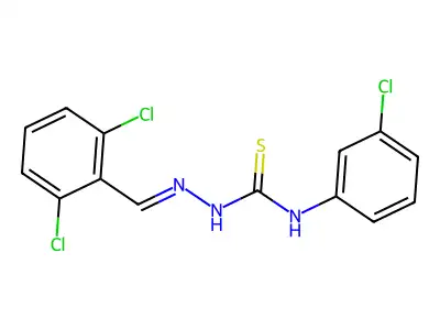 1-(3-Chlorophenyl)-3-[(2,6-dichlorophenyl)methylideneamino]thiourea structure