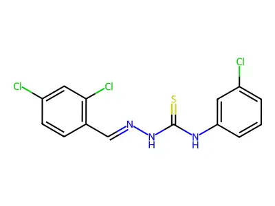 1-(3-Chlorophenyl)-3-[(2,4-dichlorophenyl)methylideneamino]thiourea structure