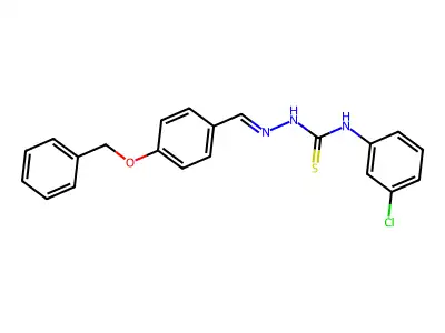 1-(3-Chlorophenyl)-3-[(4-phenylmethoxyphenyl)methylideneamino]thiourea structure