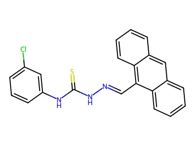 1-(Anthracen-9-ylmethylideneamino)-3-(3-chlorophenyl)thiourea structure