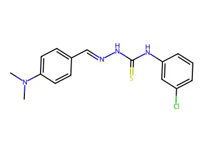 1-(3-Chlorophenyl)-3-[[4-(dimethylamino)phenyl]methylideneamino]thiourea structure