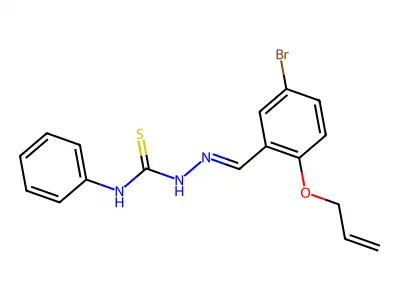1-[(5-Bromo-2-prop-2-enoxyphenyl)methylideneamino]-3-phenylthiourea structure